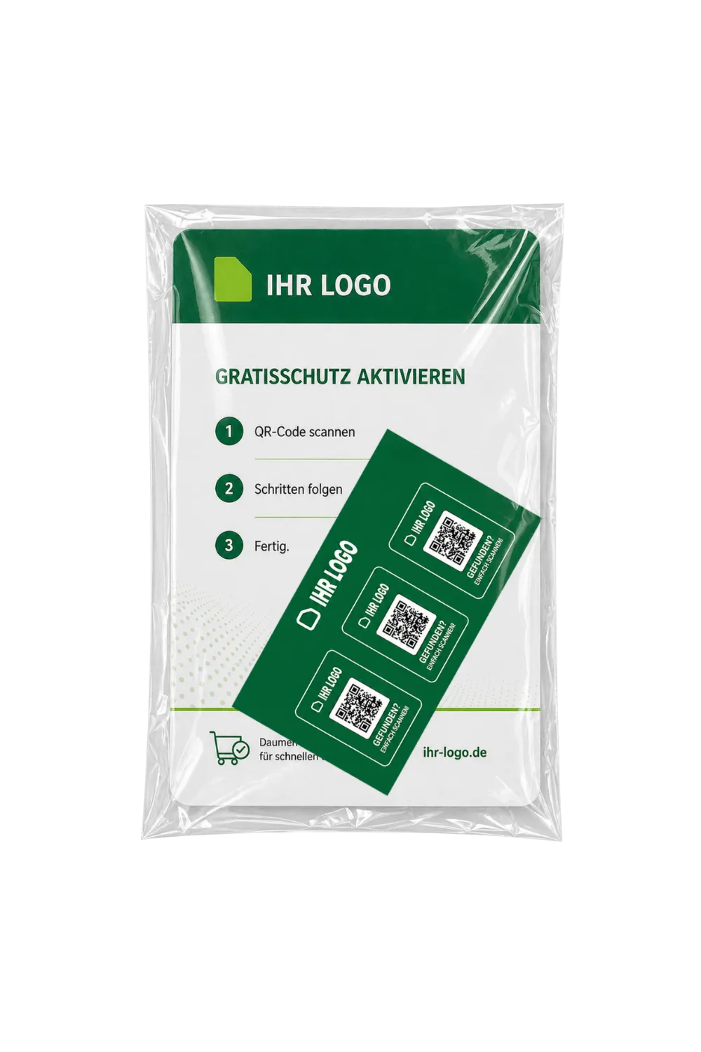 Compleet set anti-verlies sticker in verpakking