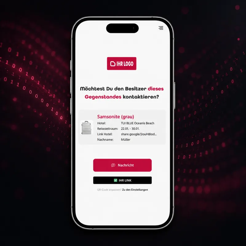 Schermata dell'app della funzione di contatto hiddencontact