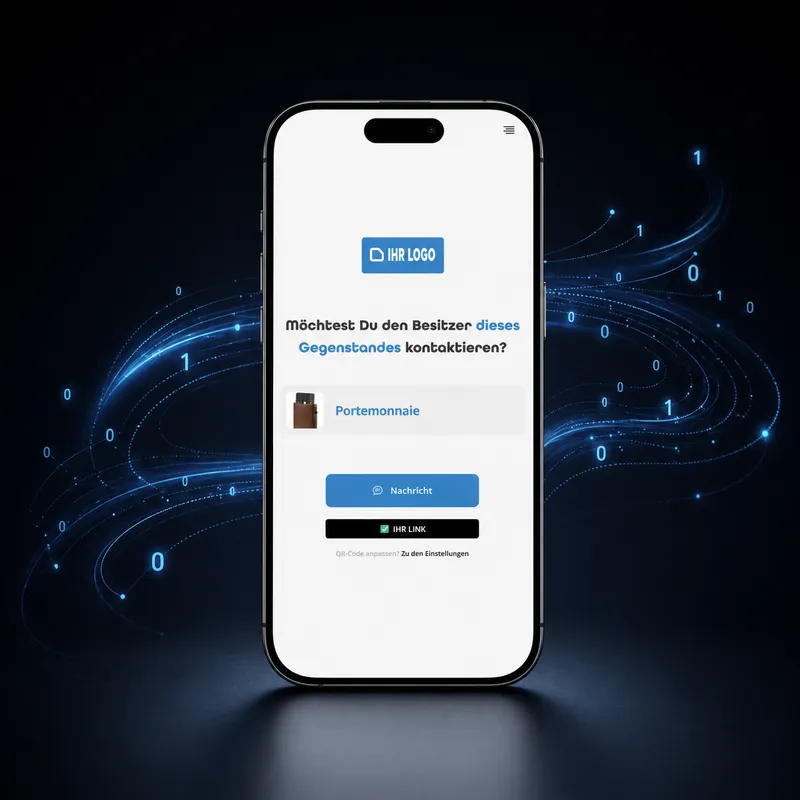 Page de contact hiddencontact sur l'exemple d'un portefeuille : Souhaitez-vous contacter le propriétaire de cet objet