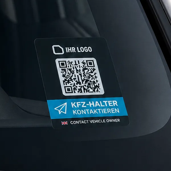 KFZ-Aufkleber mit anonymer Kontaktfunktion