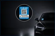 KFZ-Aufkleber mit QR/NFC