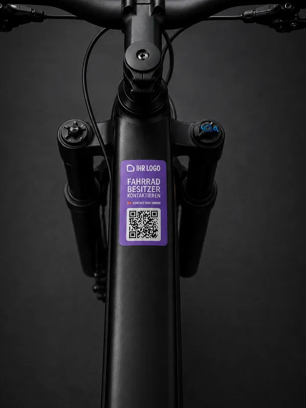 Fahrrad-Sticker mit anonymer Kontaktfunktion
